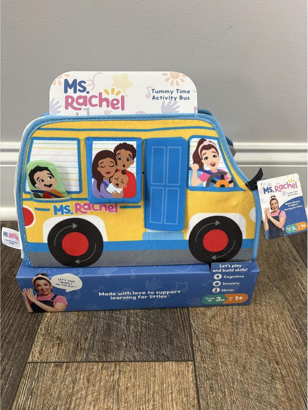 New Baby Development Activity Play Mirror Sensory Features Ms Rachel Bus Toy